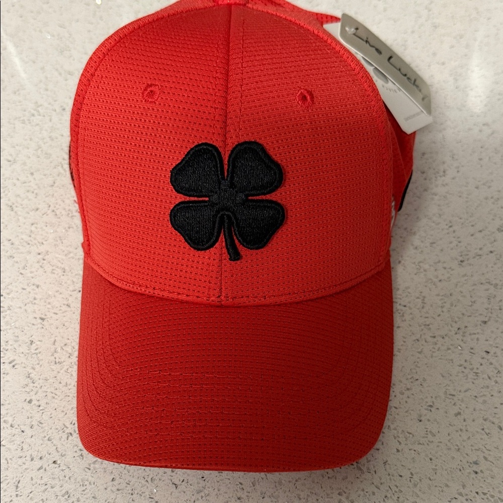Lucky Brand Red Cap with Black Clover NWT